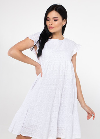 Білий повсякденний жіноче літнє плаття SK