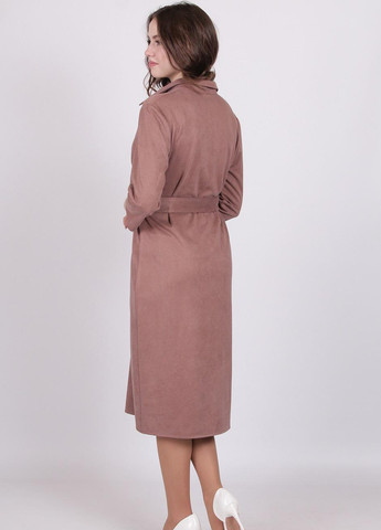 Світло-коричнева кежуал сукня жіноча 0652 замш на дайвінгу капучино Актуаль