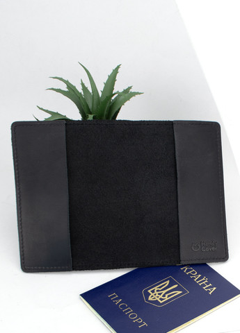 Обложка на паспорт кожаная HC0073 черная HandyCover (269368236)
