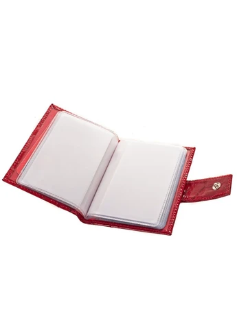 Жіноча коричнева візитниця з лакованої шкіри Canpellini (263135547)