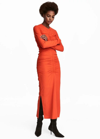 Помаранчева святковий, спортивна, повсякденний, кежуал помаранчева сукня H&M