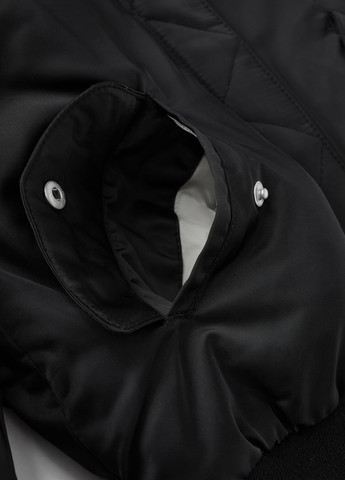 Чорна демісезонна куртка бомбер для дівчинки 8634 164 см чорний 63940 Zara