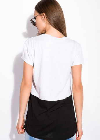 Хлопковая футболка с принтом на кармане (Белый) Time of Style - (261922194)