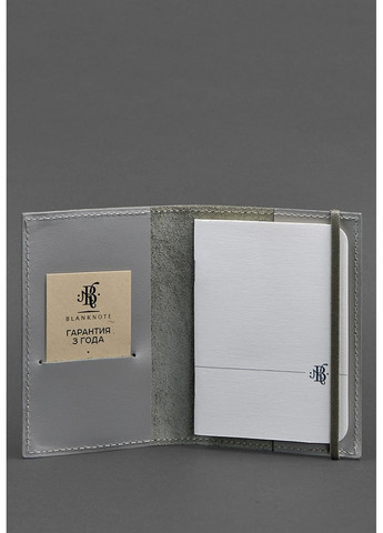 Кожаная обложка для паспорта 1.0 серая BN-OP-1-SHADOW BlankNote (263519219)