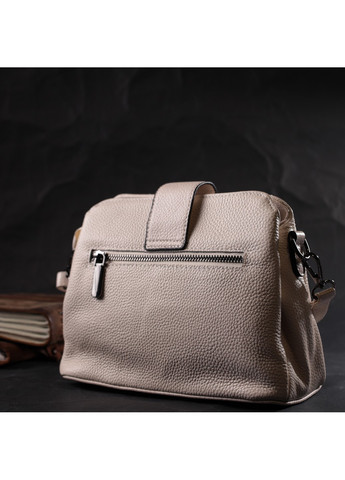 Изысканная сумка для стильных женщин из натуральной кожи 22414 Белая Vintage (276461808)