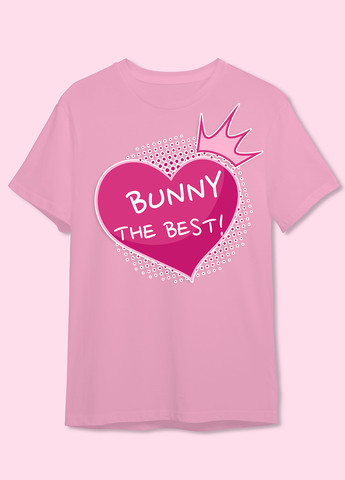 Рожева футболка рожева "bunny the best" Lady Bunny