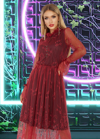 Красное сукнi норма гарна гіпюрова сукня (ут000054672) Lemanta