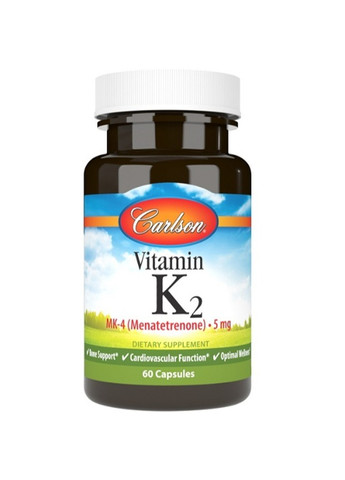 Vitamin K2 5 mg 60 Soft Gels Carlson Labs (258646283)