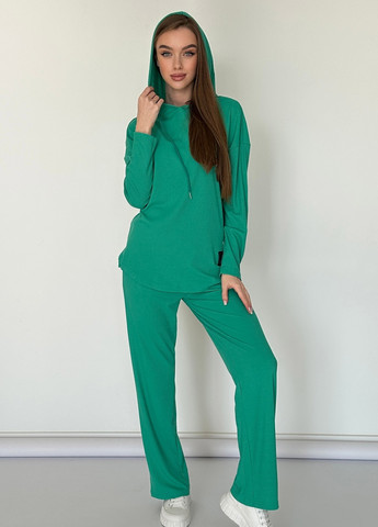Костюм женский с ткани рубчик зеленого цвета Let's Shop (257894263)