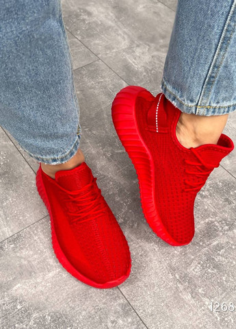 Червоні осінні легкі кросівки No Brand