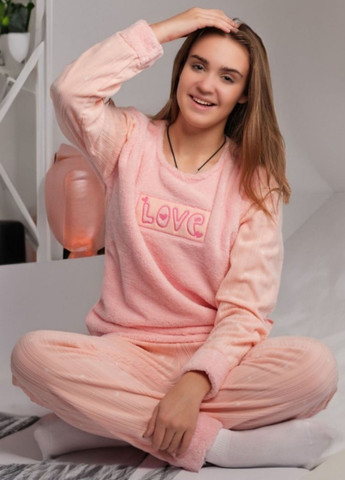 Женский флисовый домашний костюм пижама с длинным рукавом Love Home Fawn (273169608)