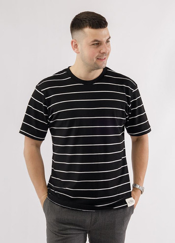 Чорна футболка чоловіча короткий рукав колір чорний цб-00227217 Figo
