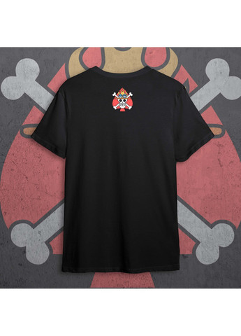 Черная футболка c принтом ван пис - portgas d ace 2 No Brand