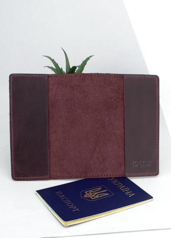 Обложка на паспорт кожаная HC0073 бордовая HandyCover (269368238)
