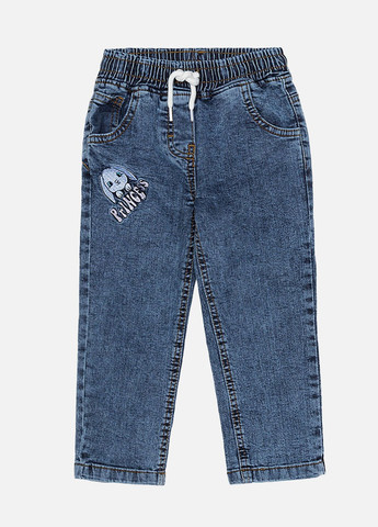 Синие демисезонные джинсы для девочки цвет синий цб-00221965 ALG