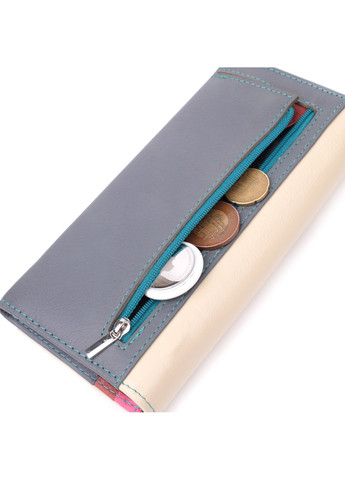 Практичний гаманець для стильних жінок із натуральної шкіри 22519 Різнокольоровий st leather (277980489)