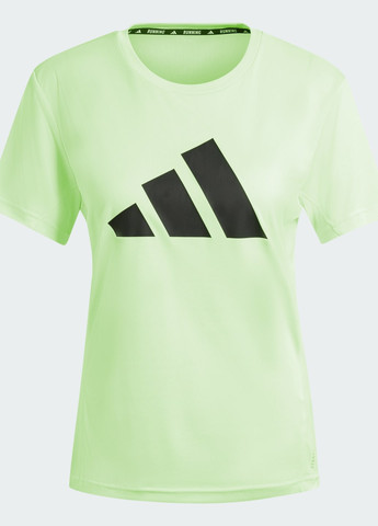 Зеленая всесезон футболка run it adidas