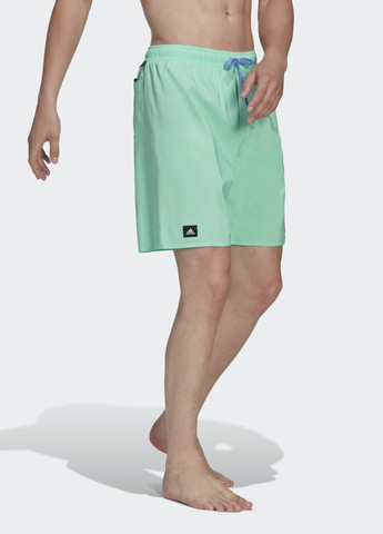 Мужские бирюзовые спортивные плавательные шорты seasonal floral logo clx adidas