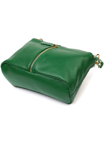 Молодіжна сумка через плече з натуральної шкіри 22097 Зелена Vintage (260360880)