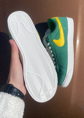 Зеленые демисезонные кросовки реплика blazer low pro green Vakko