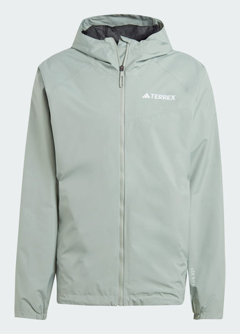 Зеленая демисезонная куртка terrex multi 2l rain.rdy adidas