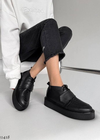 Черные демисезонные модные кроссовки No Brand