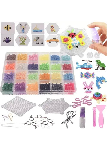 Большой творческий набор водяных гелевых бусин для водной мозаики аквамозаики 2800 шт 24 цвета 19х13х2 см (475952-Prob) Unbranded (275068623)