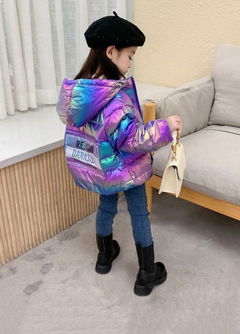 Фиолетовая демисезонная куртка демисезонная для девочки 7189 130 см фиолетовый 68408 DobraMAMA