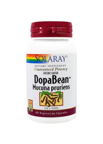 DopaBean, Mucuna Pruriens 60 Veg Caps SOR-03380 Solaray (264295716)