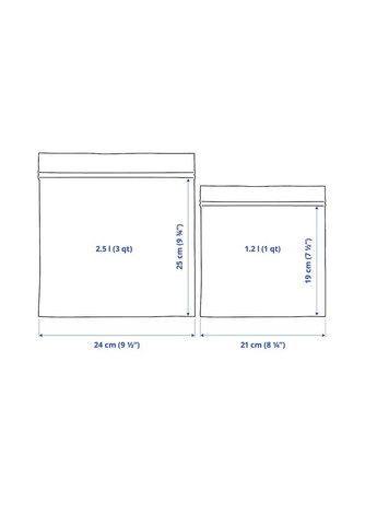 Пакеты для продуктов/ заморозки (50 шт) IKEA istad (259473556)