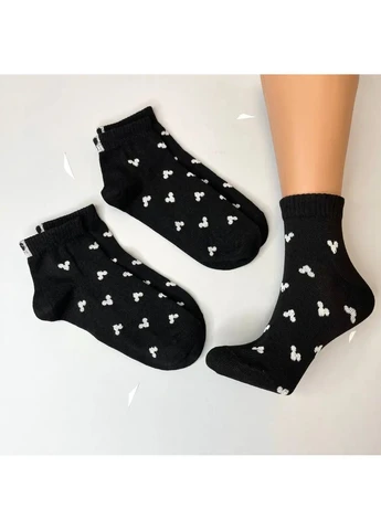 Чорні спортивні жіночі шкарпетки чорні, mickey mouse, 36-41р, 12 пар (270015661)