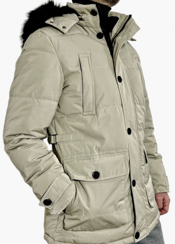 Бежевая зимняя куртка зимняя Enos