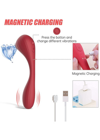 Вакуумний вагінально-кліторальний стимулятор Bobi Red, керування зі смартфона Magic Motion (276389952)