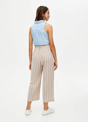 Штани,бежевий в смужку, Pull & Bear (258759866)