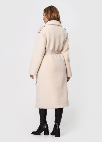 Двобортна шуба-пальто з натуральної вовни модель Esocco 23037 (271140563)