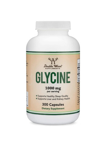 Double Wood Glycine 500 mg 300 Caps Double Wood Supplements (259734571)