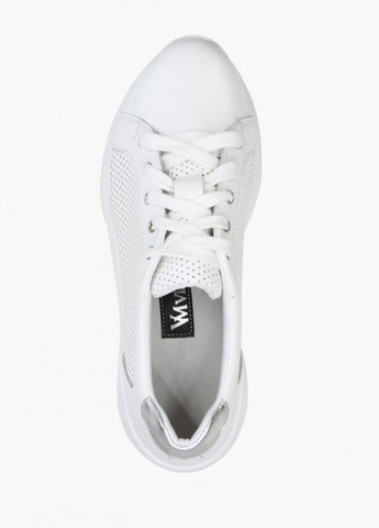 Білі осінні жіночі білі кросівки з перфорацією Villomi