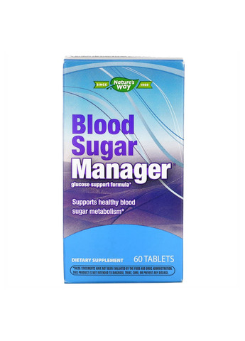 Комплекс для Контроля Уровня Сахара в Крови Blood Sugar Manager - 60 таб Nature's Way (269461763)