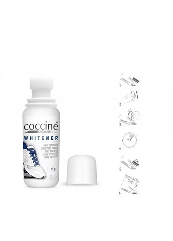 Крем-паста для очищення білого взуття та підошви Whitener 75мл Coccine (258190405)