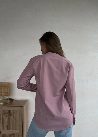 Розовая классическая, повседневный, кэжуал рубашка No Brand