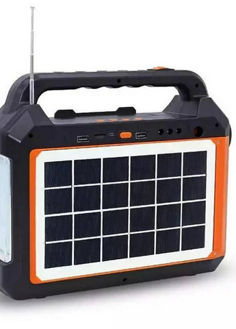 Фонарь на солнечной батарее PowerBank EP-391BT - радио-bluetooth 9V 3W + 3 лампочки Черный (MER-15356_1162) XPRO (257253602)