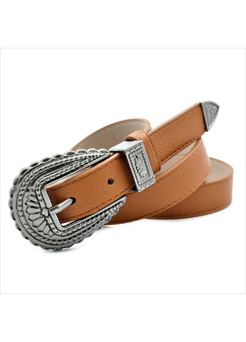 Жіночий ремінь Weatro 2,3 х 110 см Коричневий (рудий) zhkz-25cm-005 Le-Mon (267406378)