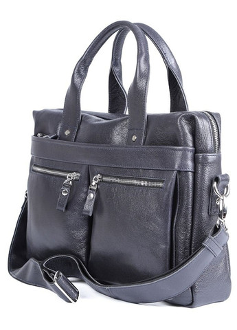 Чоловіча синя шкіряна сумка для ноутбука 00976 Shvigel (263360770)