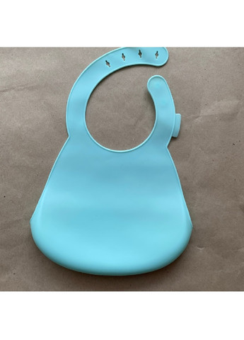Дитячий м'який силіконовий слинявчик нагрудник з тисненим малюнком для дітей малюків 30х22 см (475020-Prob) Бірюзовий Unbranded (260668653)