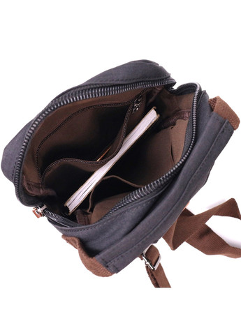 Необычная плечевая сумка для мужчин из плотного текстиля 22187 Черный Vintage (267932158)