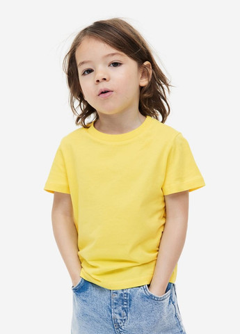 Желтая летняя футболка для мальчика 8779 134-140 см желтый 65623 H&M