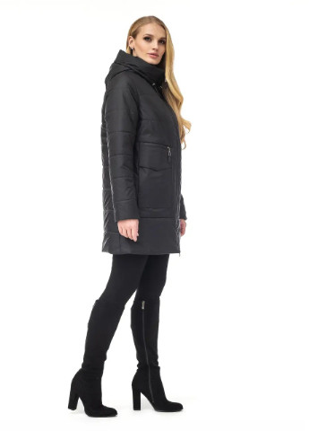 Чорна демісезонна молодіжна куртка жіноча демісезонна великих розмірів SK