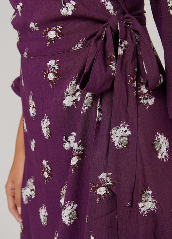 Сливовое платье демисезон,сливовый в узоры, NA-KD