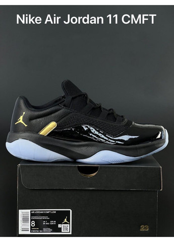 Черные демисезонные мужские кроссовки черные "no name" Nike Air Jordan 11 cmft