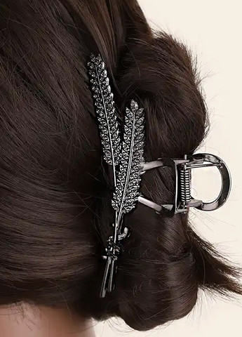 Заколка краб для волосся "Колоски Життя 1", сріблясті, 11 см Анна Ясеницька (264835915)